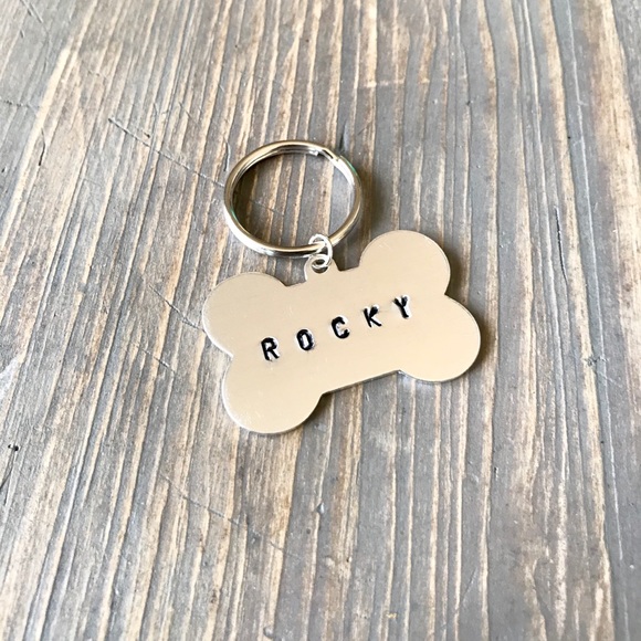 handmade Other - Set of TWO hand stamped custom silver dog tags handmade Other - Set of TWO hand stamped custom silver dog tags